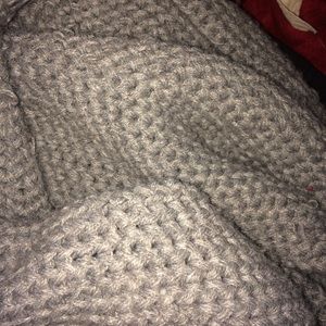 Cozy Gray Knitted Sweater Scarf!